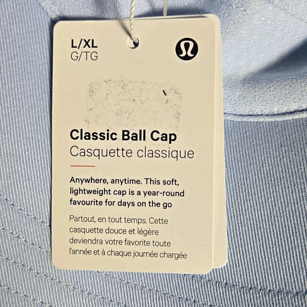NWT Lululemon Classic Ball Cap Wordmark - L/XL Windmill/Kayak Blue